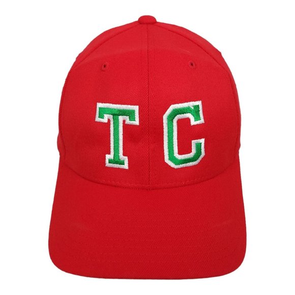 Richardson TC Monogram Initials Flex Fitted S/M Cap Trucker Baseball Hat Red - Picture 1 of 12